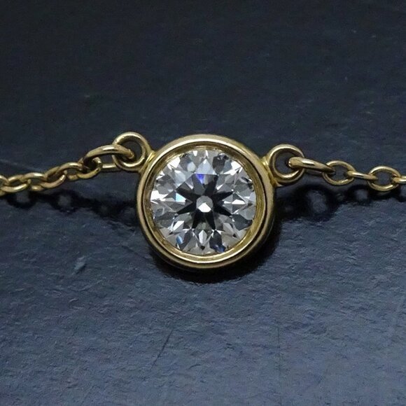 TIFFANY Authentic Gold Diamond Necklace - Picture 5 of 10